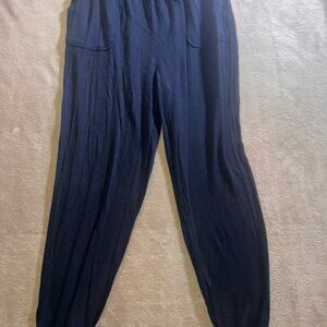 Victoria's‎ Secret PINK Women SM Black Elastic Waist Cuff Ankle Sleepwear Pants